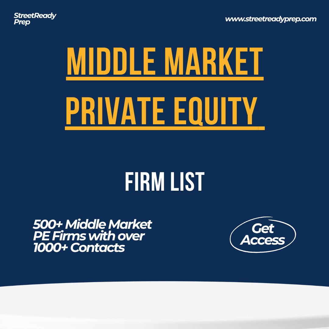 Middle Market PE List (500+ Firms) - StreetReady Prep